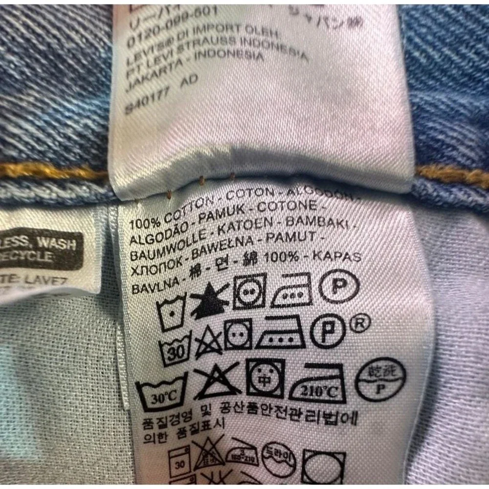 Levi’s 550 Relaxed Fit Straight Leg Denim Jeans 36x33 Blue Faded
